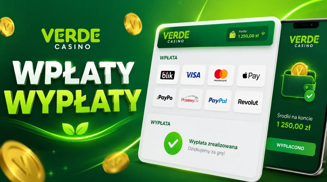 Płatności i wypłata środków w Verde Casino